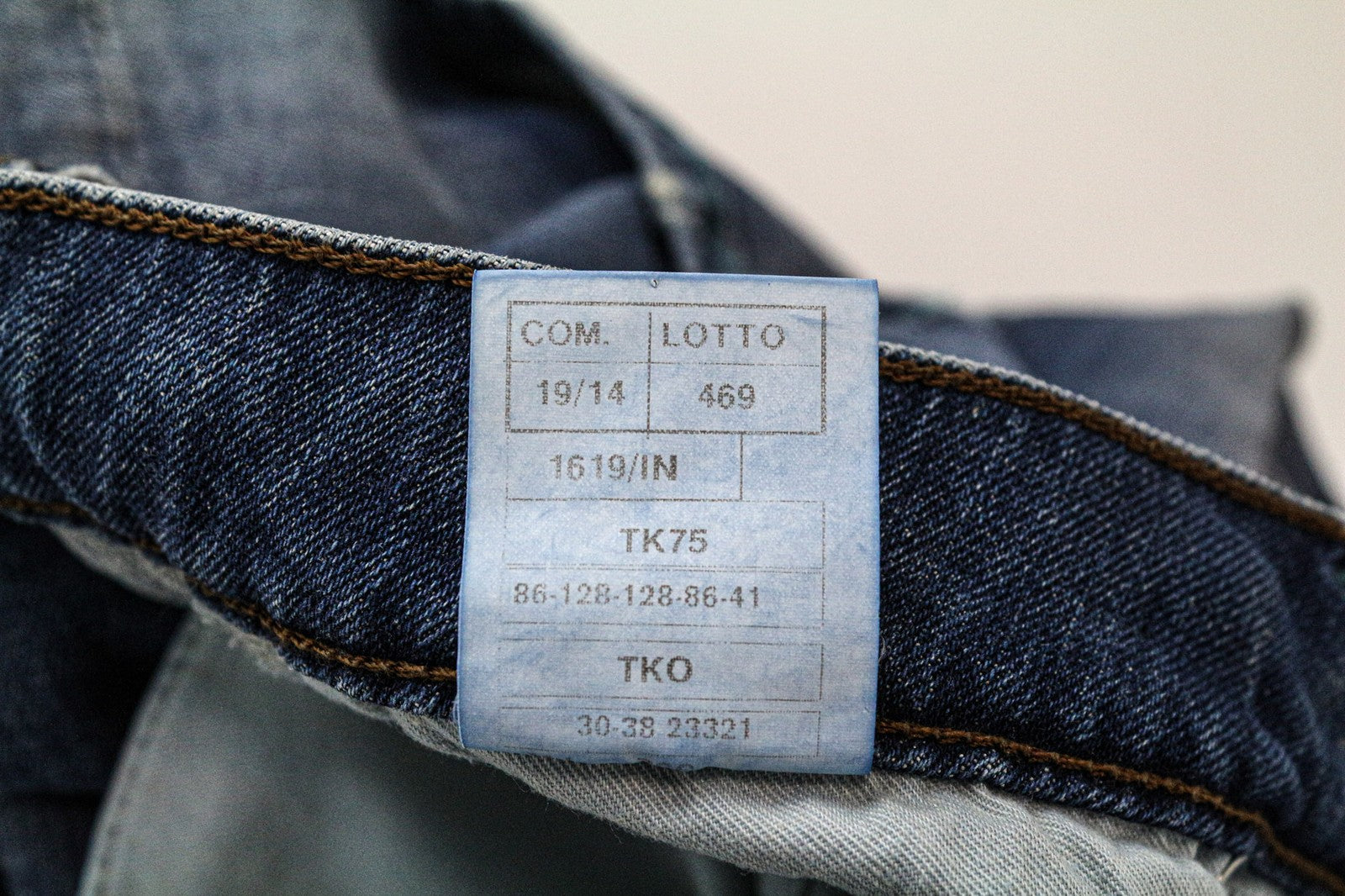 TAKESHY KUROSAWA TK 75 Men's Jeans W34 Blue Distressed Slim Stretch Button Fly