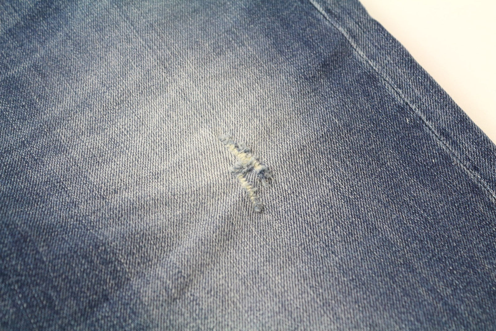 TAKESHY KUROSAWA TK 75 Men's Jeans W34 Blue Distressed Slim Stretch Button Fly