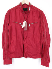 RICHMOND Men's Jacket IT52 Red Designer High Neck Zip-Up Classic Lined Windproof