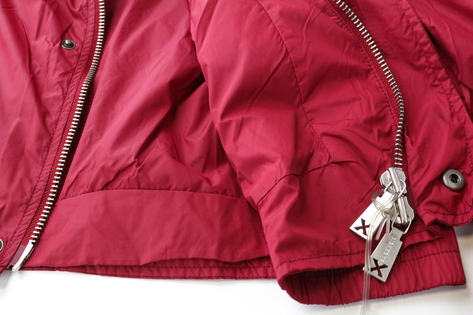 RICHMOND Men's Jacket IT52 Red Designer High Neck Zip-Up Classic Lined Windproof