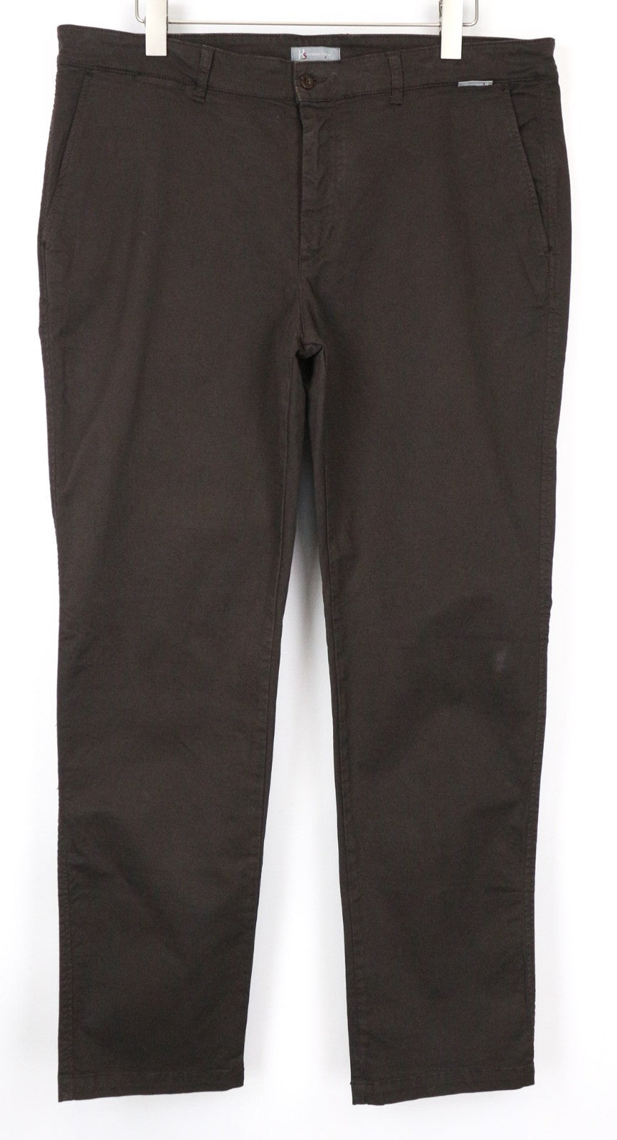 HARMONT & BLAINE Men's Trousers 56 Dark Brown Casual Cotton Stretch Flat-Front