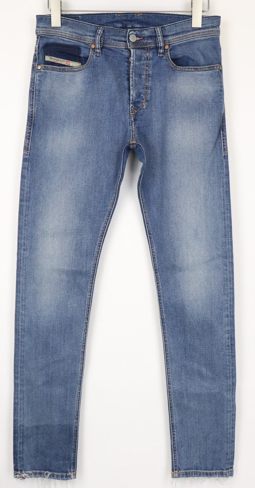 DIESEL Tepphar-R 084SV Men's Jeans W28/L32 Blue Slim Carrot Fit Button Fly