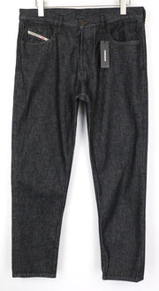 DIESEL Mharky 8880W Men's Jeans W34 Grey Slim Dark Casual 5-Pocket Plain Fit