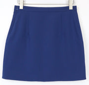FRANKIE MORELLO Alya Women's Skirt UK12 Blue Stretch Mini Casual Short Side Zip