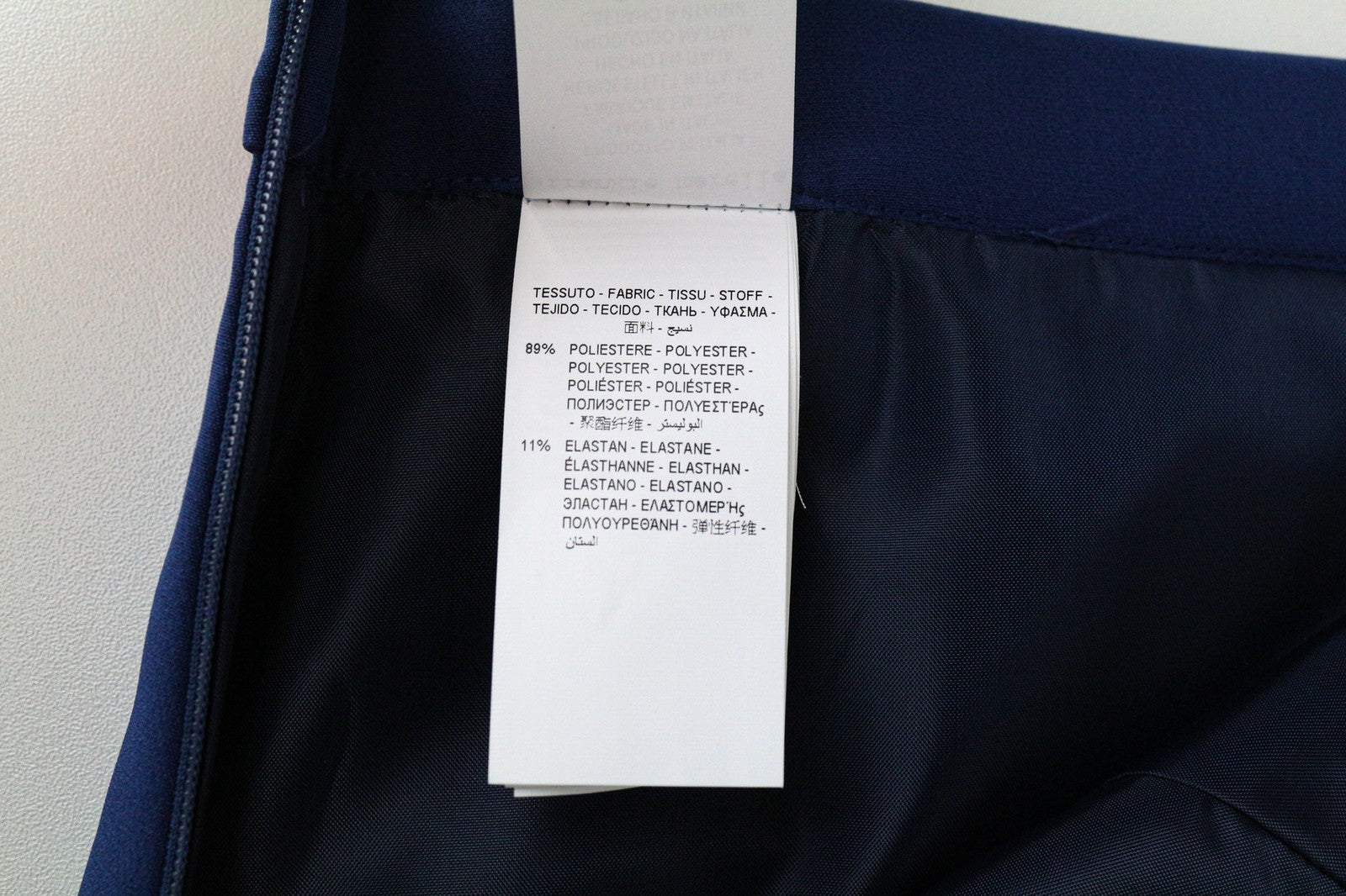 FRANKIE MORELLO Alya Women's Skirt UK12 Blue Stretch Mini Casual Short Side Zip