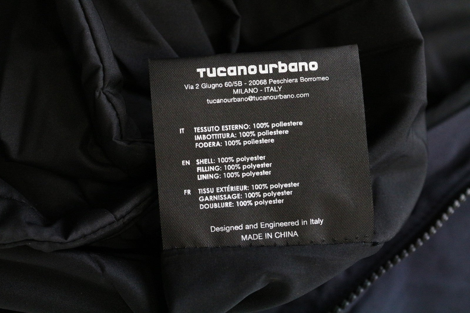 TUCANO URBANO Benjamin Men's Jacket 2XL Navy Blue 2in1 Thermal Windbreaker