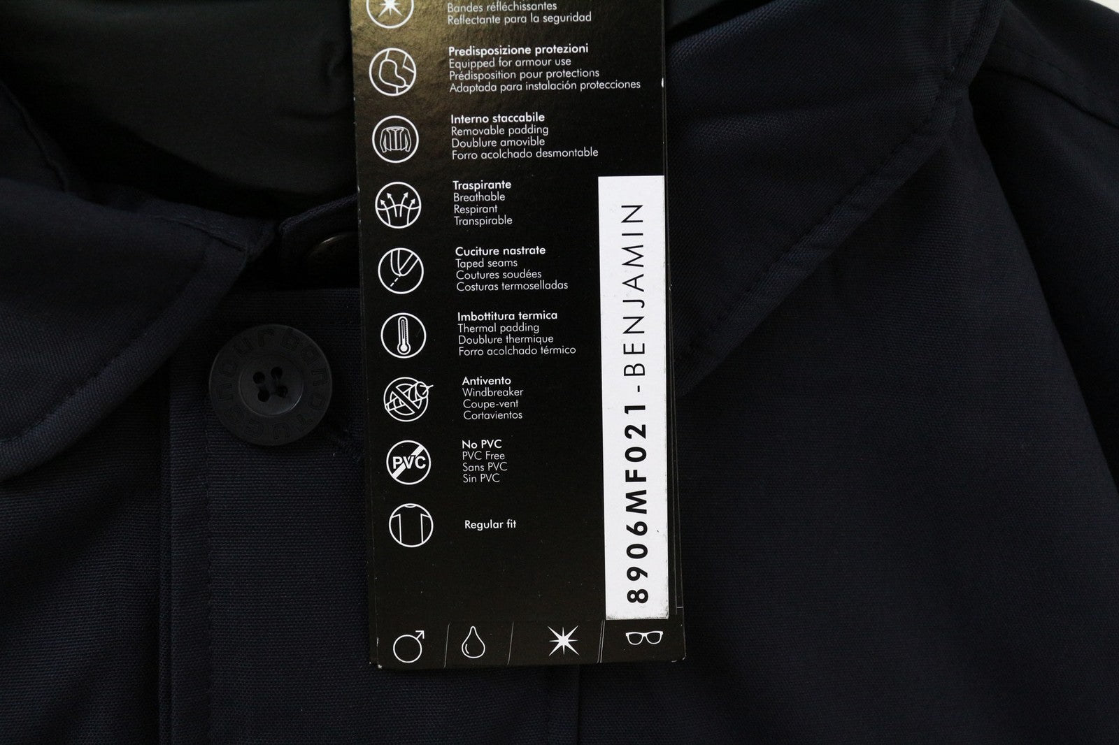 TUCANO URBANO Benjamin Men's Jacket 2XL Navy Blue 2in1 Thermal Windbreaker