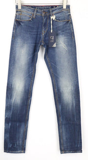 GAUDI JEANS Martin Men's Jeans W28 Blue Distressed Slim Fit Stretch Zippered