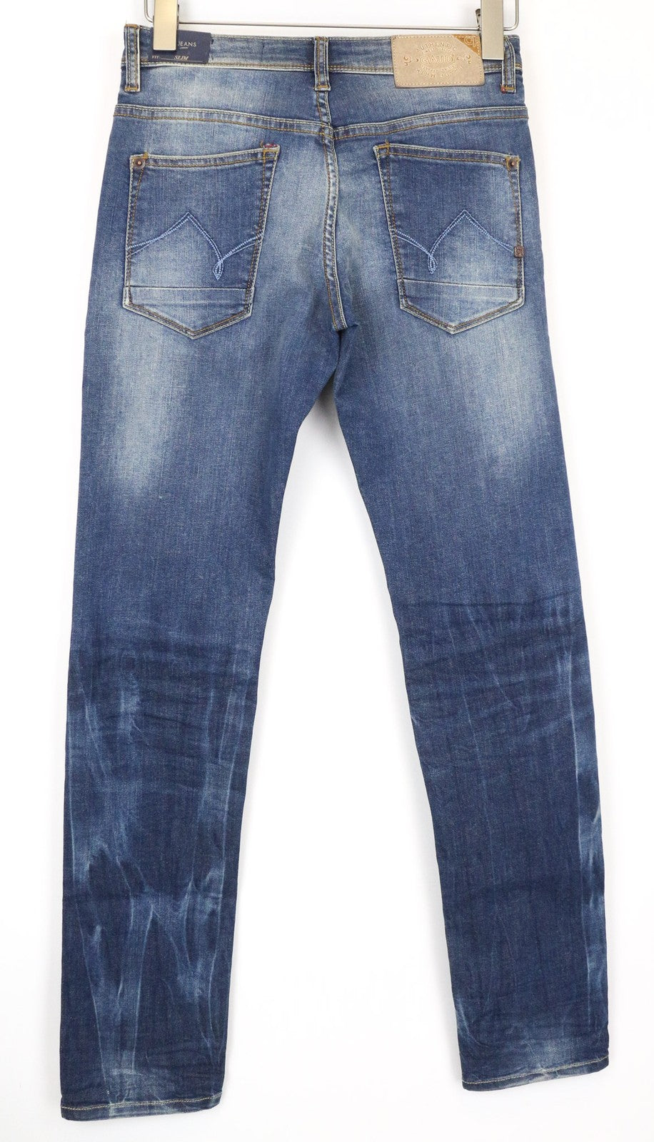 GAUDI JEANS Martin Men's Jeans W28 Blue Distressed Slim Fit Stretch Zippered