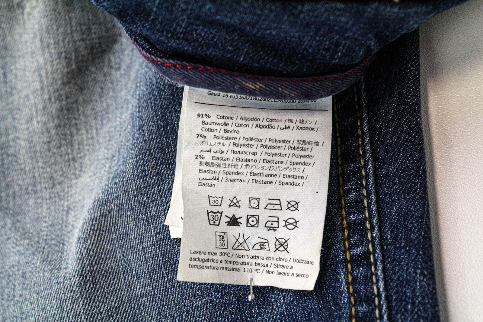 GAUDI JEANS Martin Men's Jeans W28 Blue Distressed Slim Fit Stretch Zippered