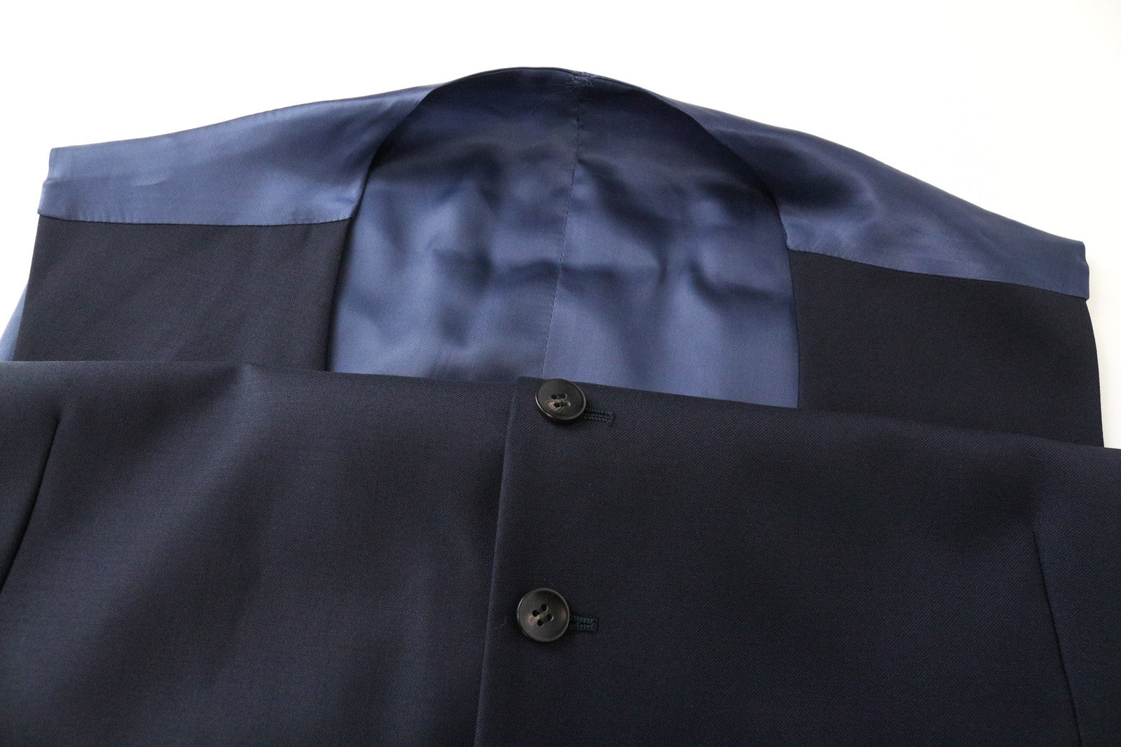 SUITSUPPLY Ferrara Men's Waistcoat UK48S Navy V-Neck Wool Classic Slim Fit