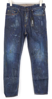 DIESEL Jifer 084SW Men's Jeans W29/L32 Blue Slim Tapered Distressed Stretch