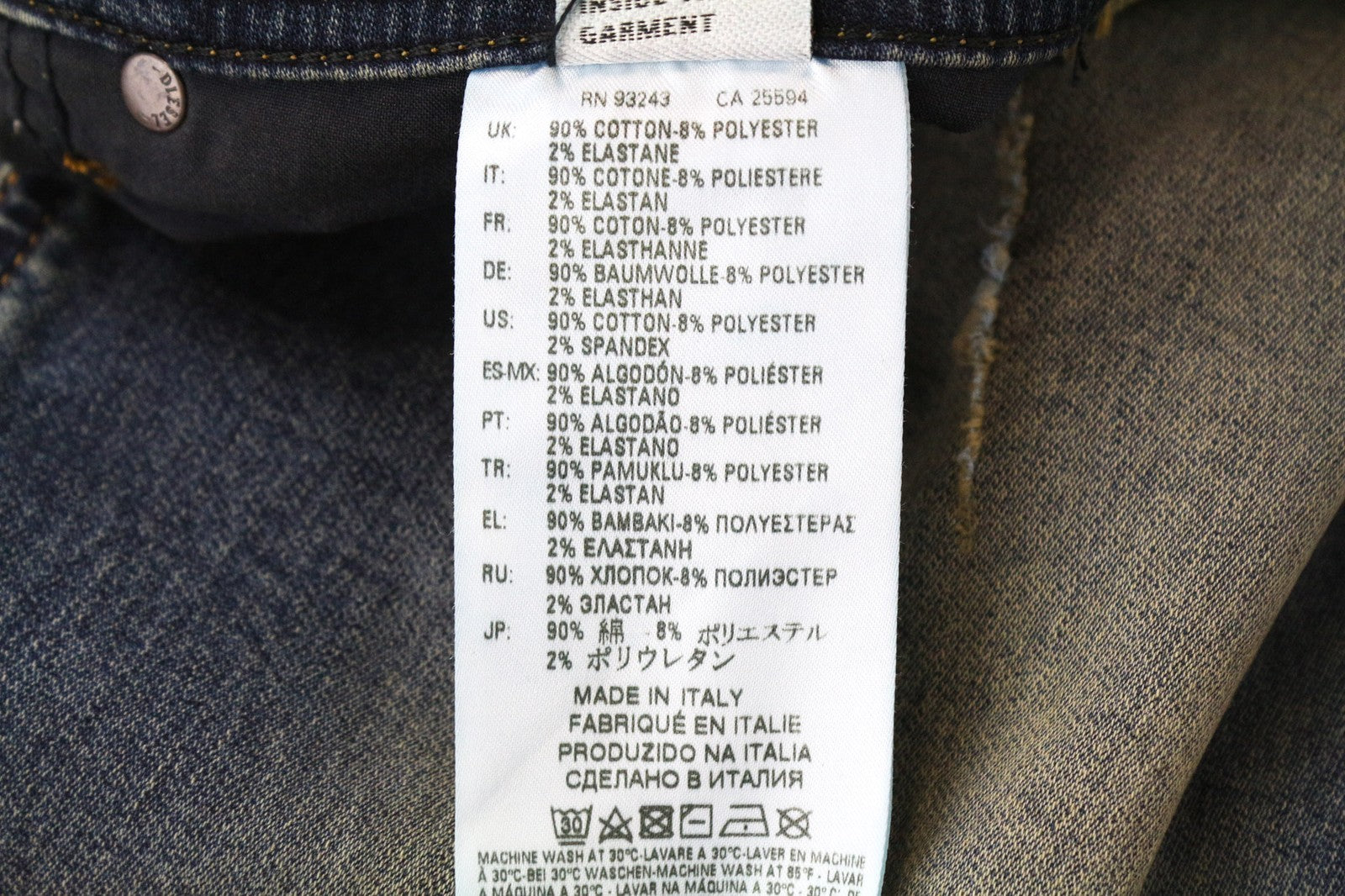 DIESEL Narrot CB-NE 0699V Men's Jeans W28 Jogg Sweat Slim Carrot Stretch Aged