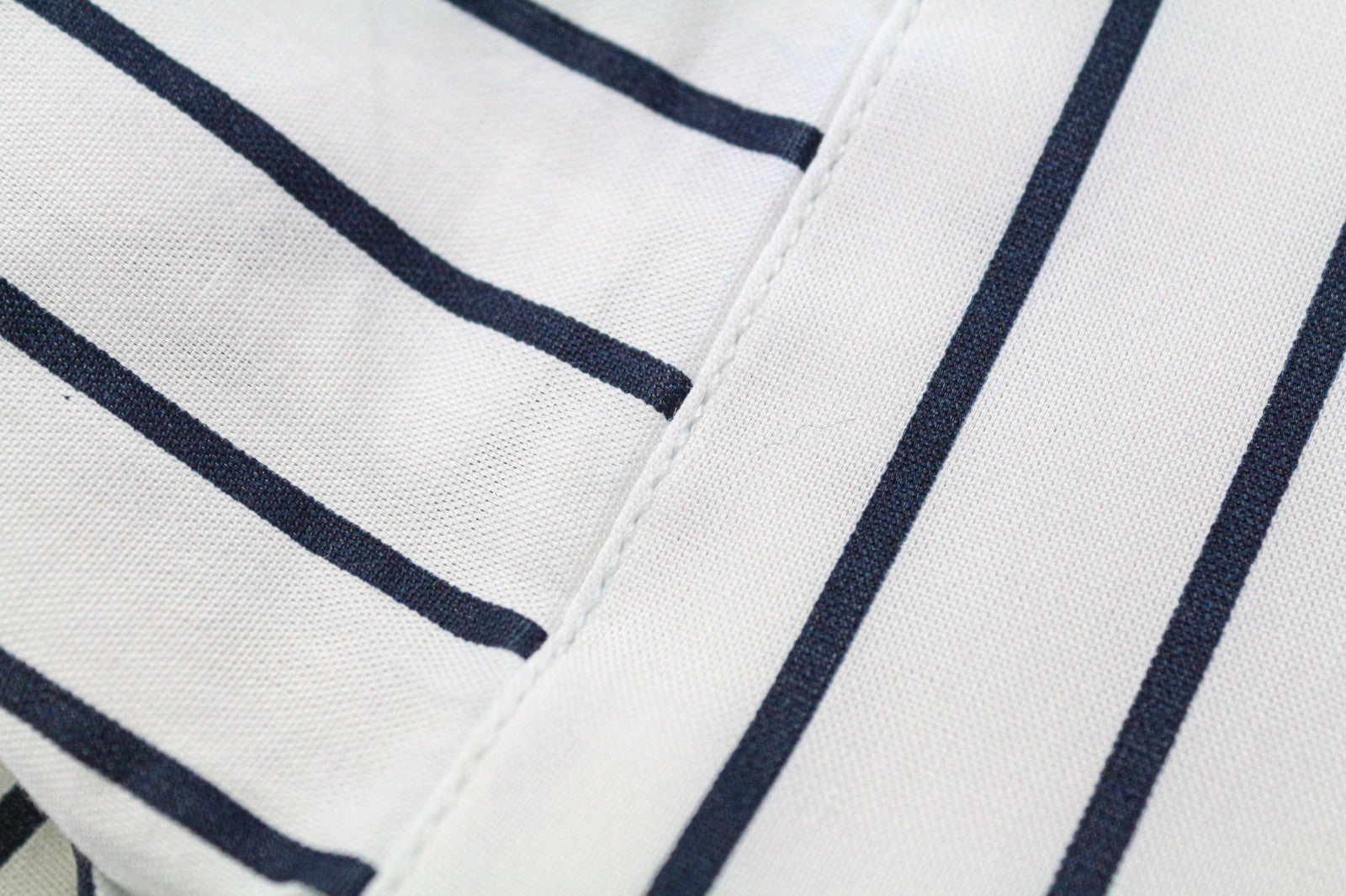 SCOTCH & SODA Men's Shirt M White Pinstriped Cotton Asymmetrical Long Fit