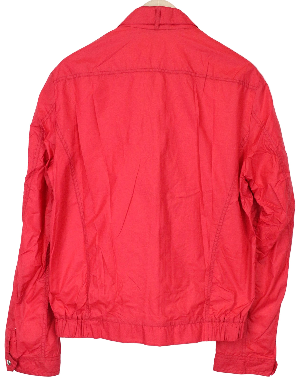 RICHMOND Men's Jacket IT48 Bright Red Designer Zip-Up High Neck Classic Lined