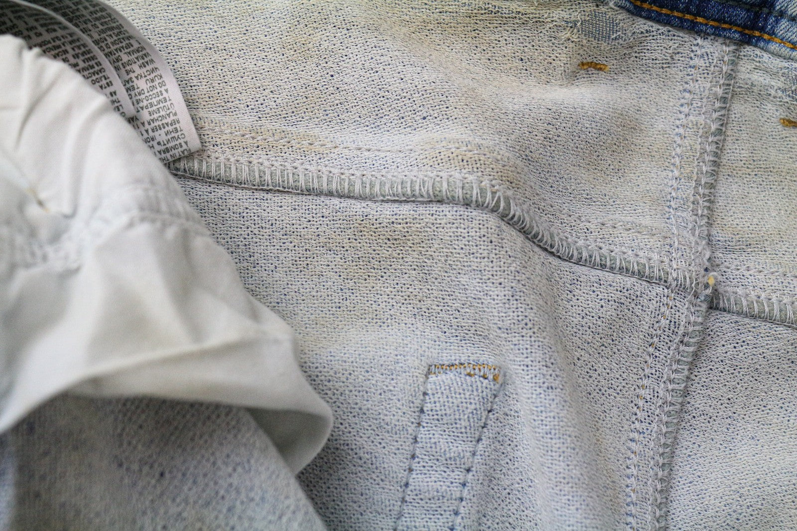 DIESEL Krooley-T 087AE Men's W32 Slim Blue Cotton Stretch Jeans Ripped Worn