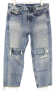 DIESEL Dagh-XP 084ZS Men's W32/L30 Blue Pure Cotton Straight Jeans Distressed