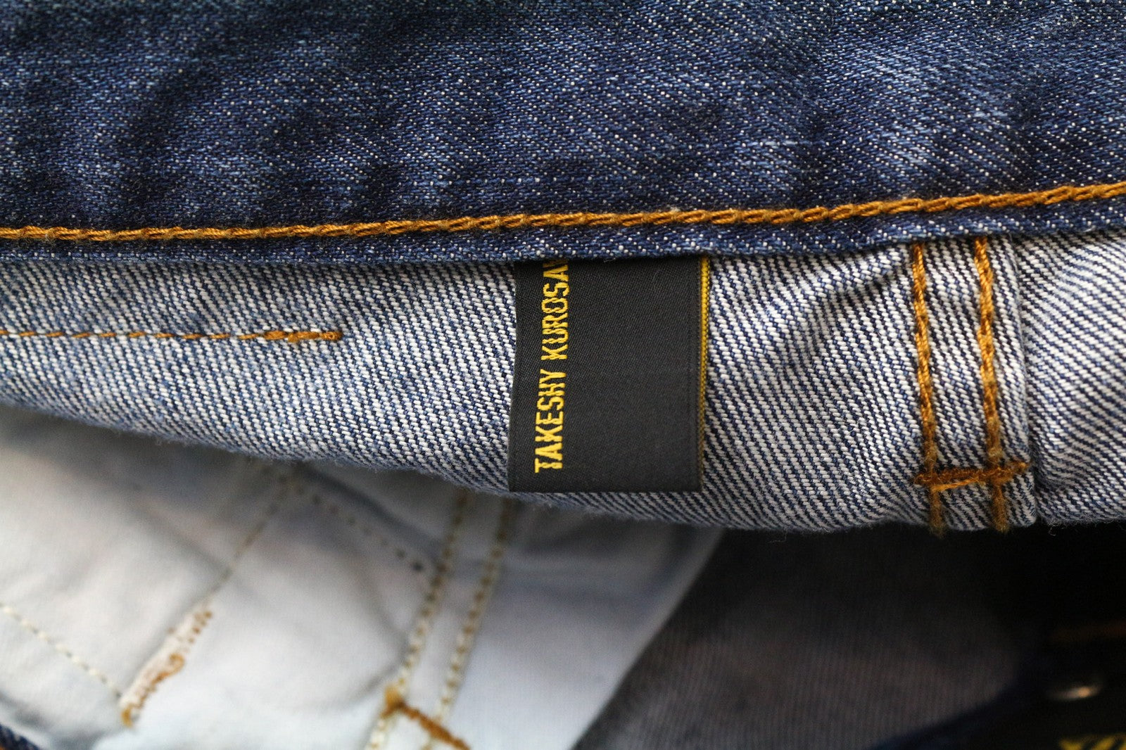 TAKESHY KUROSAWA Men's W30 Slim Blue Cotton Distressed Aged Look Washed Jean