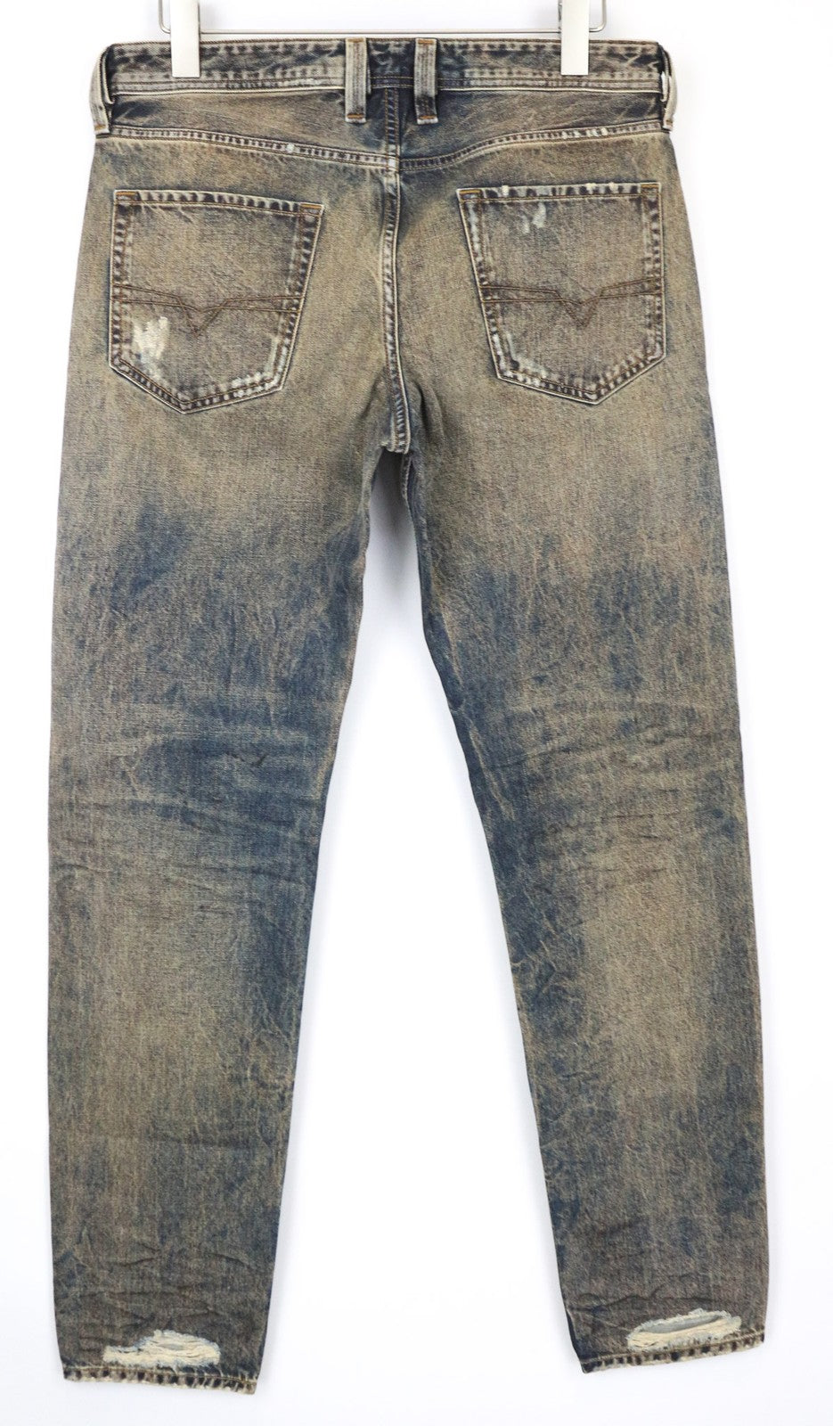 DIESEL Larkee-Beex 084XB Men's W32/L34 Blue Pure Cotton Aged Tapered Jeans