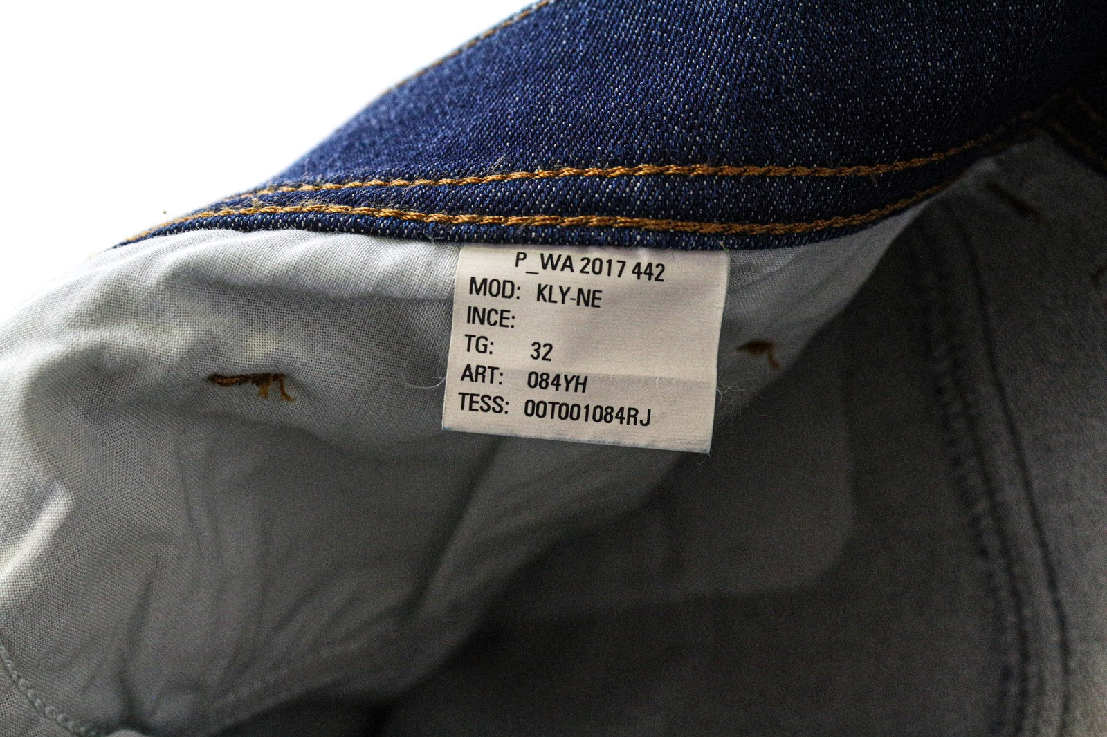 DIESEL Kly-NE 084YH Men's W32 Blue Washed Sweat Jogg Tapered Distressed Jean