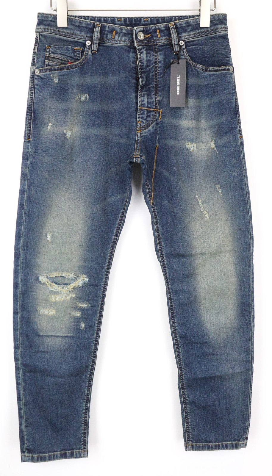 DIESEL Narrot CB-NE 0699V Men's W28 Slim Blue Stretch Sweat Jogg Carrot Jeans