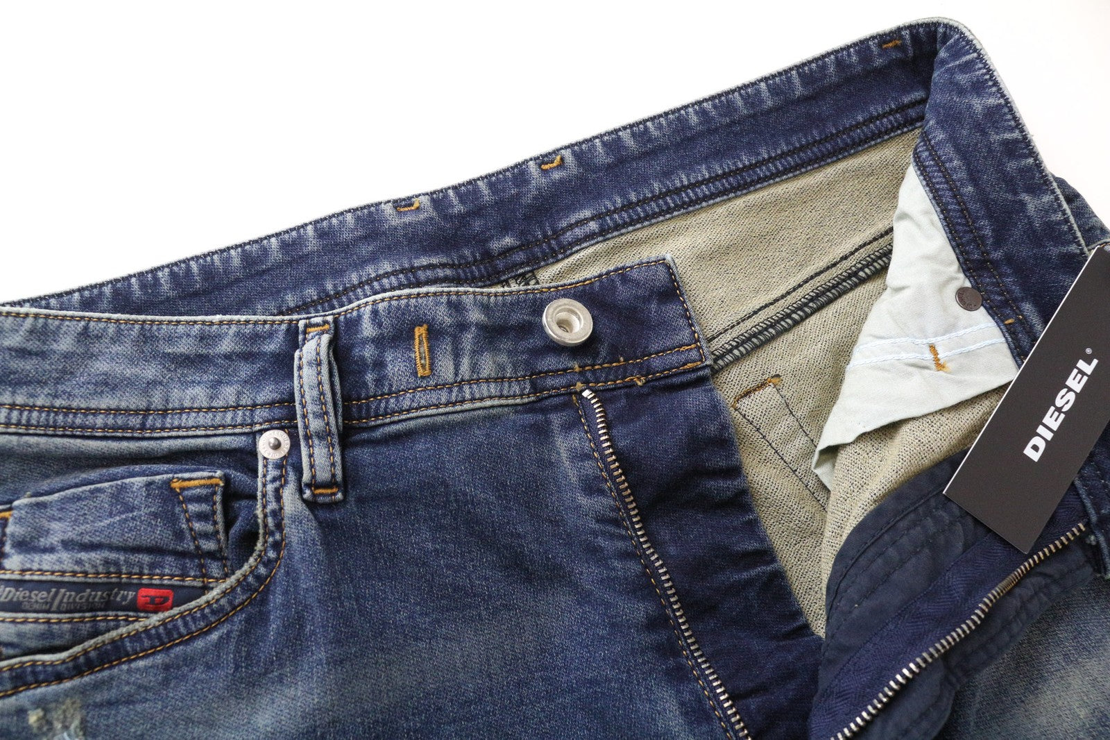 DIESEL Narrot CB-NE 0699V Men's W28 Slim Blue Stretch Sweat Jogg Carrot Jeans