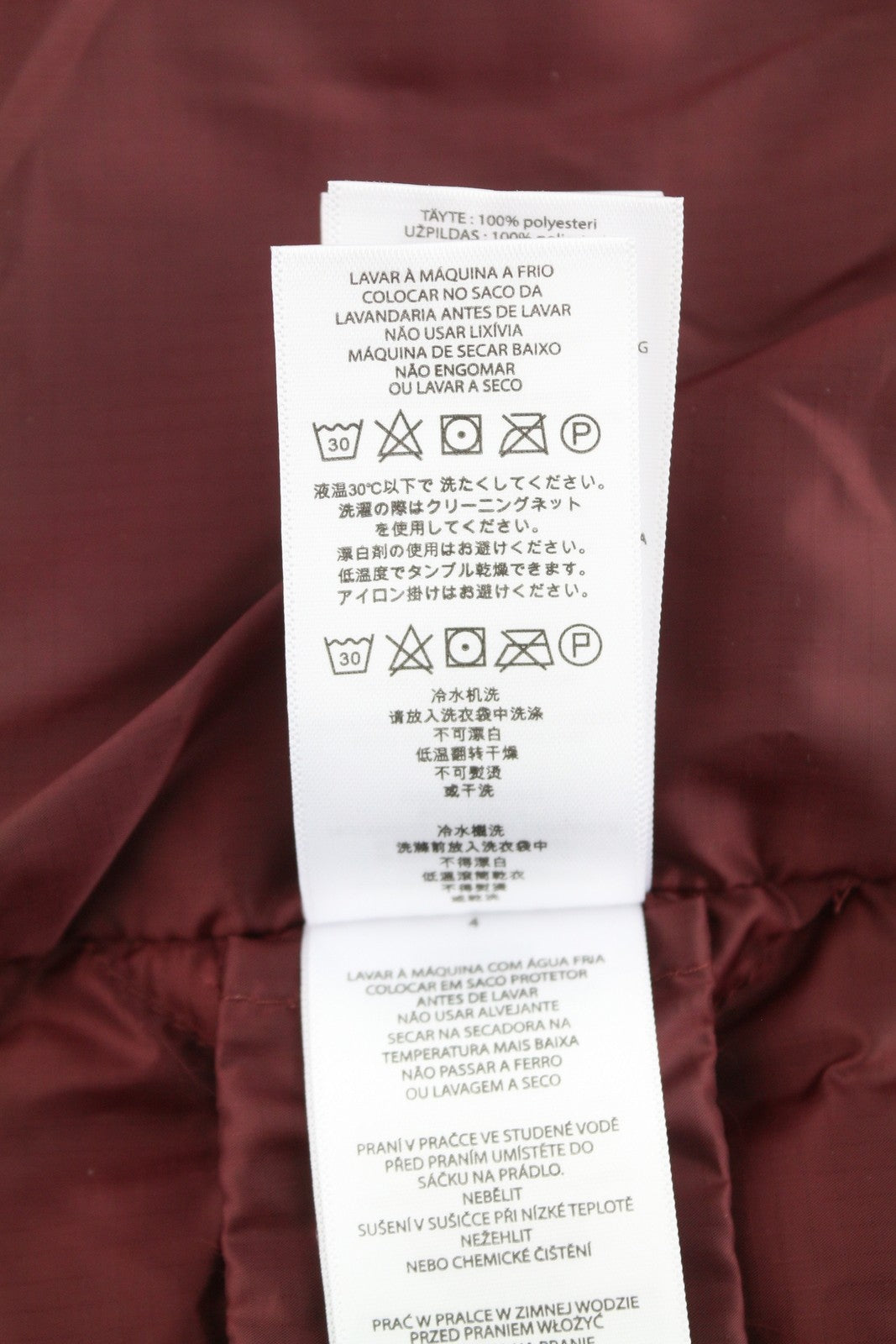 MICHAEL KORS Men Waistcoat XL Burgundy Quilted Insulated Full Zip Vest RRP199