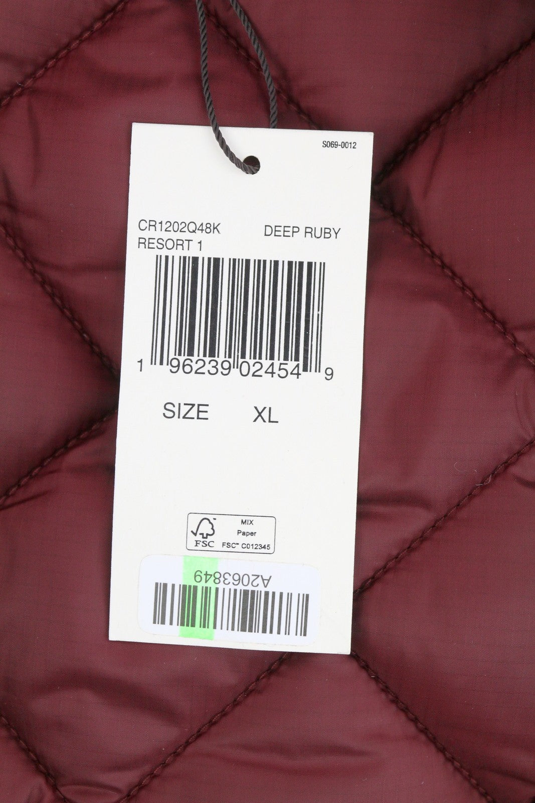 MICHAEL KORS Men Waistcoat XL Burgundy Quilted Insulated Full Zip Vest RRP199