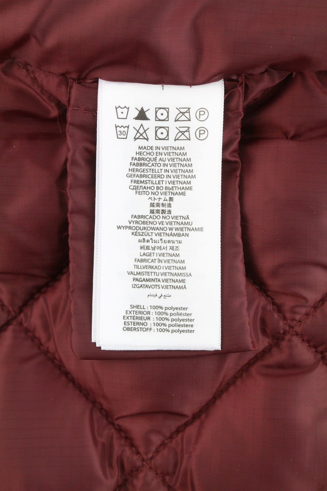 MICHAEL KORS Men Waistcoat XL Burgundy Quilted Insulated Full Zip Vest RRP199