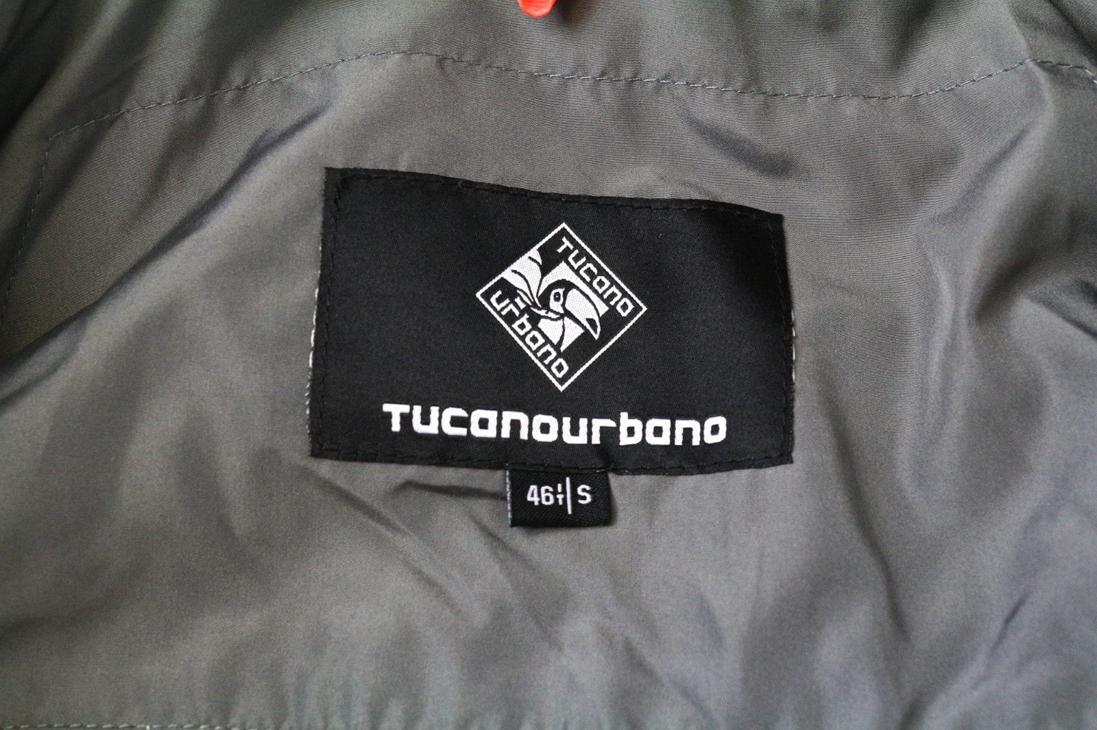 TUCANO URBANO Pol Men's S Grey Cotton Moto Windbreaker Water Resistant Jacket