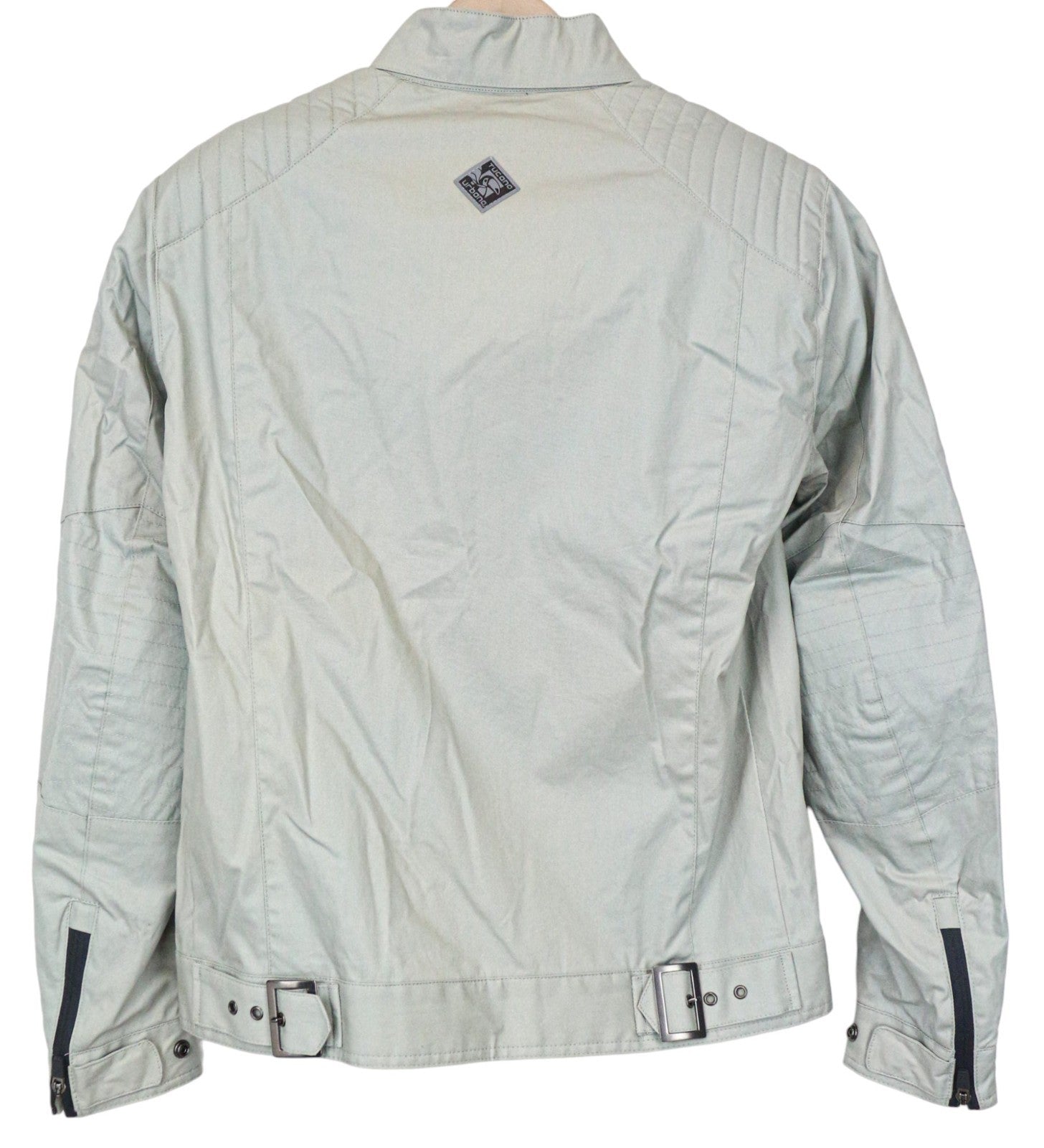 TUCANO URBANO Pol Men's S Grey Cotton Moto Windbreaker Water Resistant Jacket