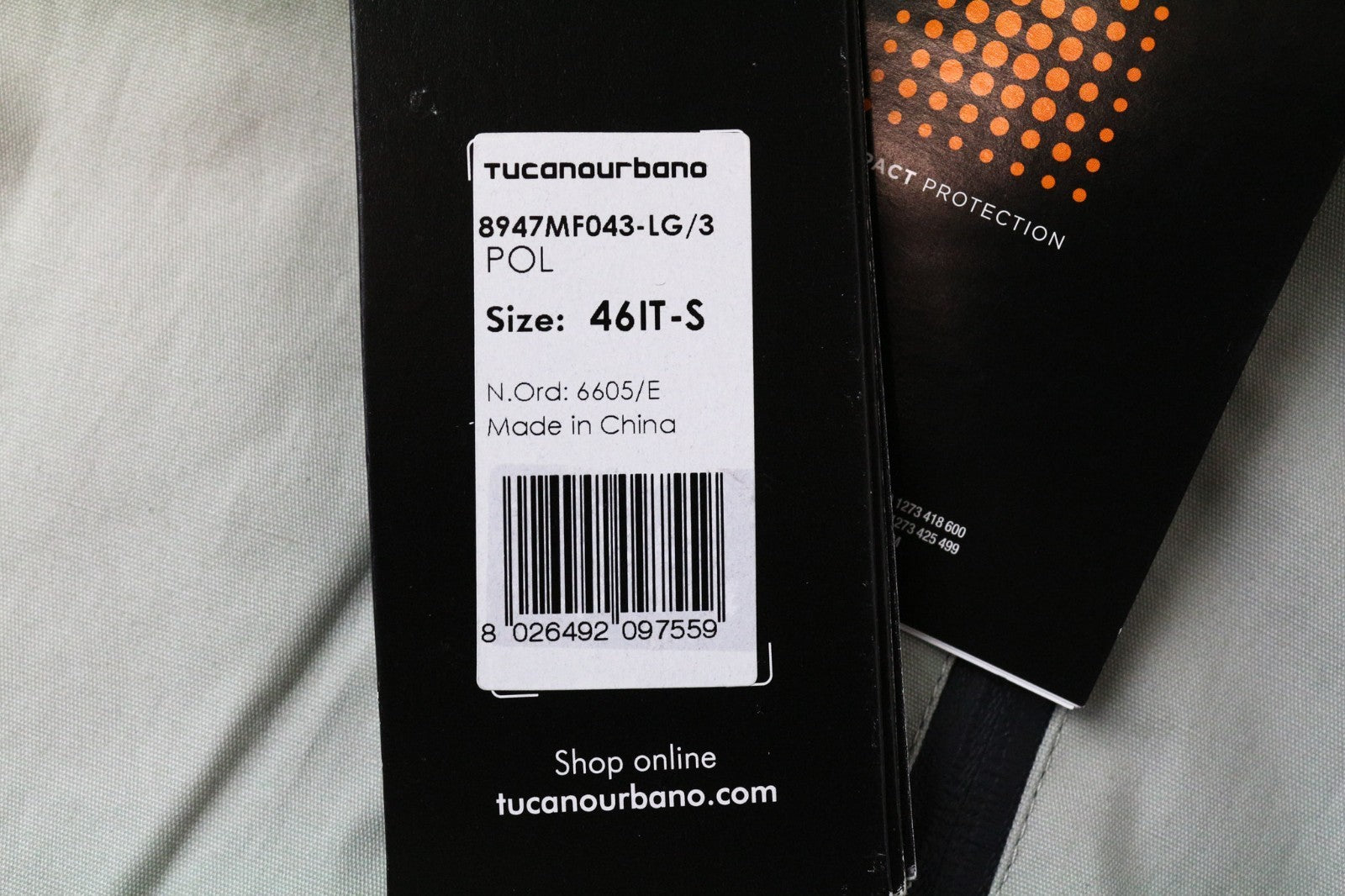 TUCANO URBANO Pol Men's S Grey Cotton Moto Windbreaker Water Resistant Jacket