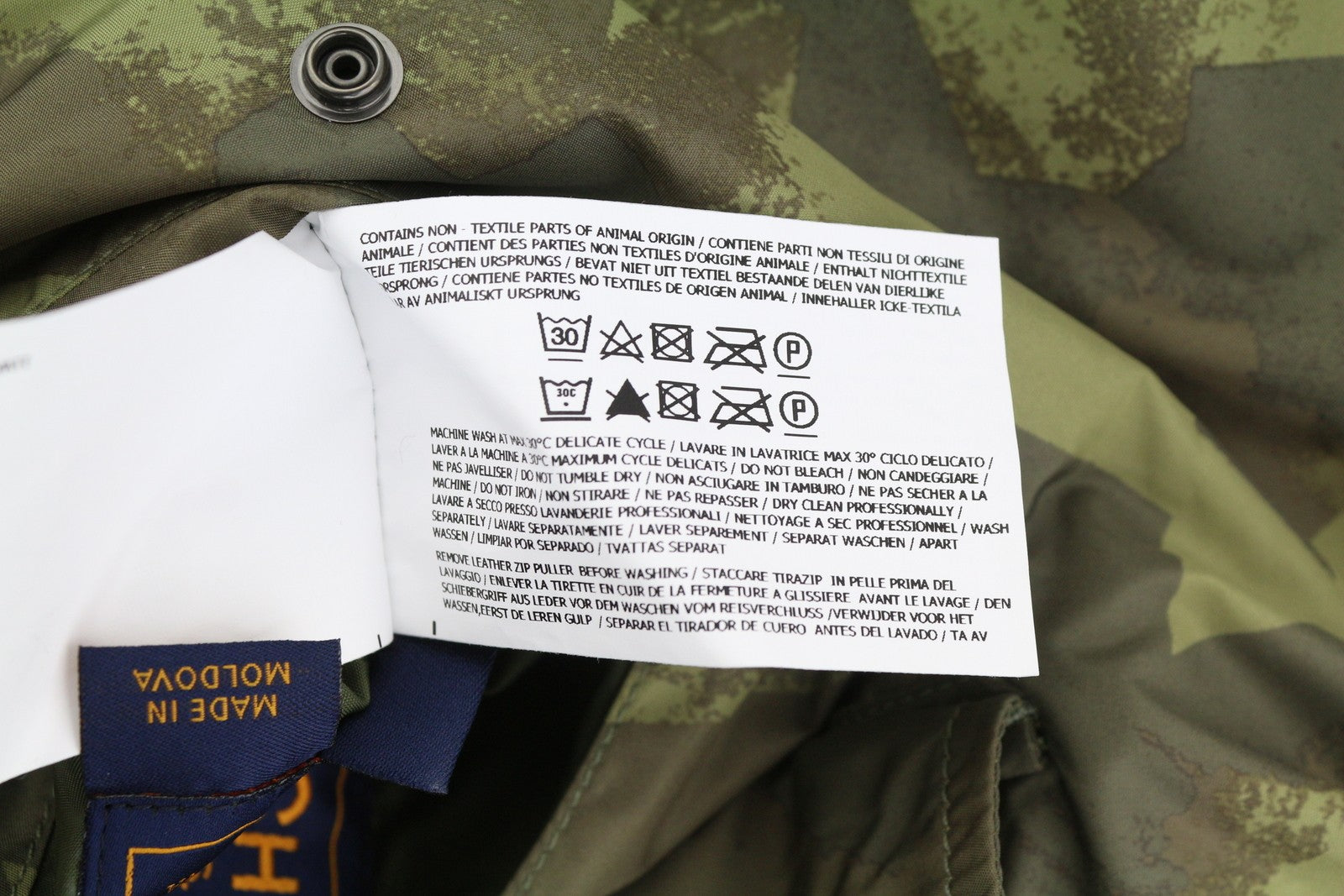 WOOLRICH Reversible Travel Men Jacket S Green Camouflage Zip Lightweight RRP380