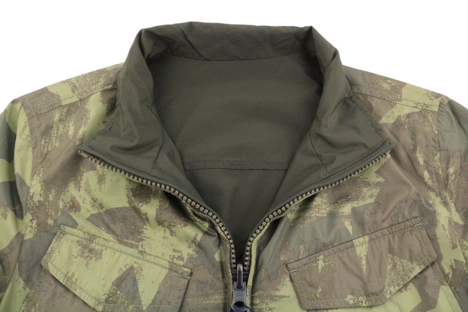 WOOLRICH Reversible Travel Men Jacket S Green Camouflage Zip Lightweight RRP380