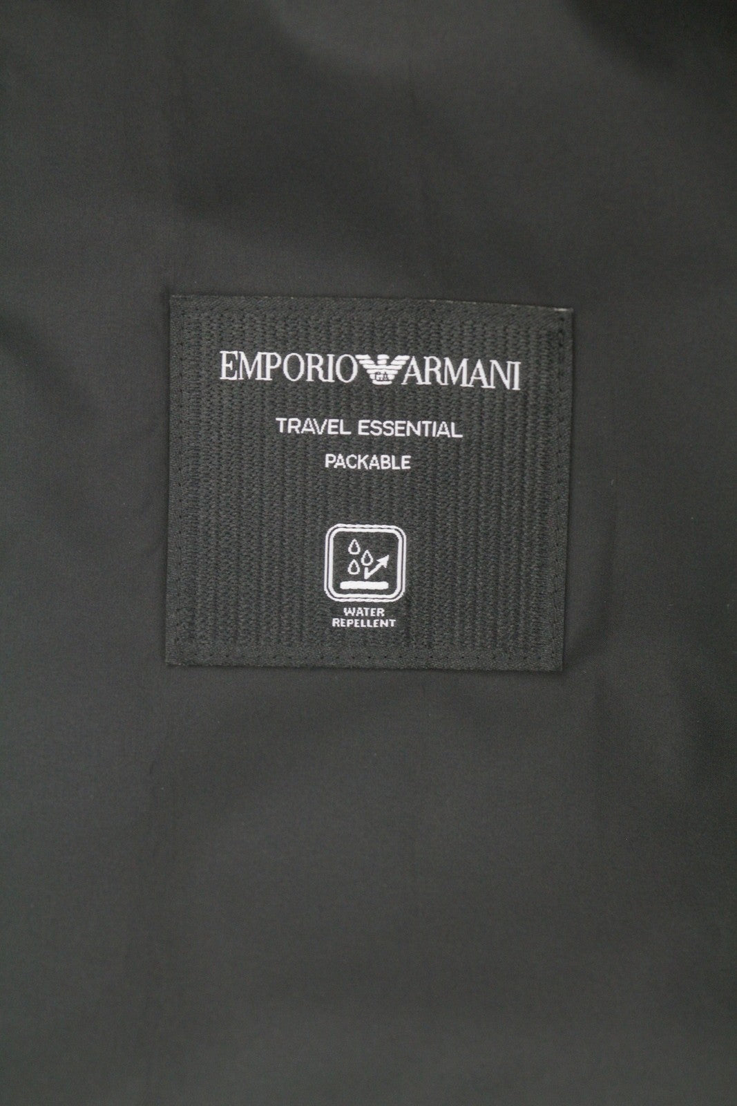 EMPORIO ARMANI Men Jacket ~3XL Black Trech Travel Water Repellent Thin RRP609
