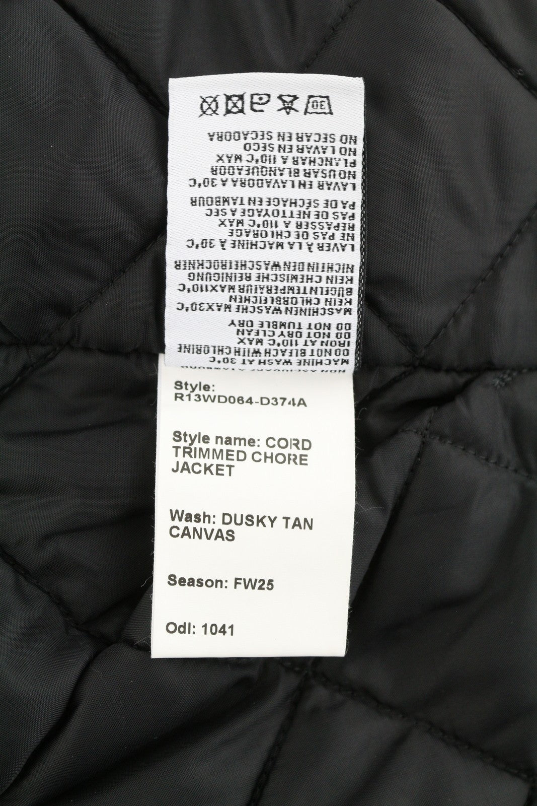 R13 Cord Trimmed Chore Women Jacket XS Dusky Tan Canvas Oversized FW25 RRP1699