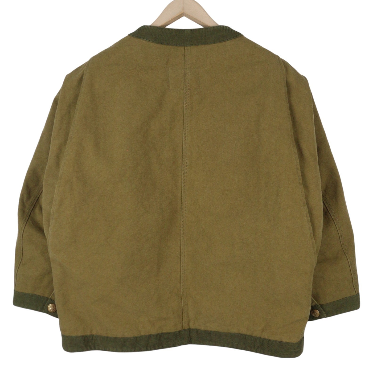 R13 Cord Trimmed Chore Women Jacket XS Dusky Tan Canvas Oversized FW25 RRP1699