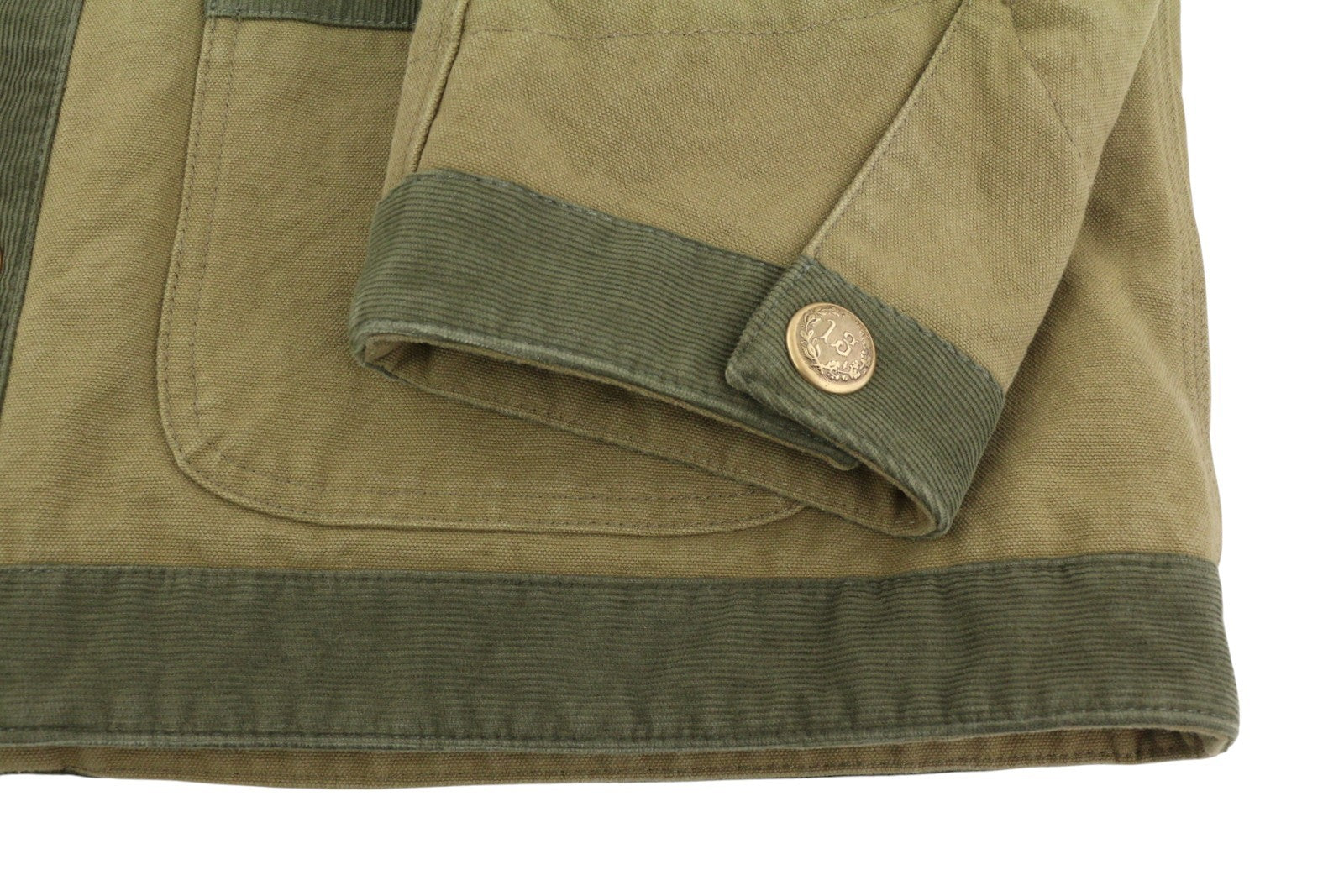 R13 Cord Trimmed Chore Women Jacket XS Dusky Tan Canvas Oversized FW25 RRP1699