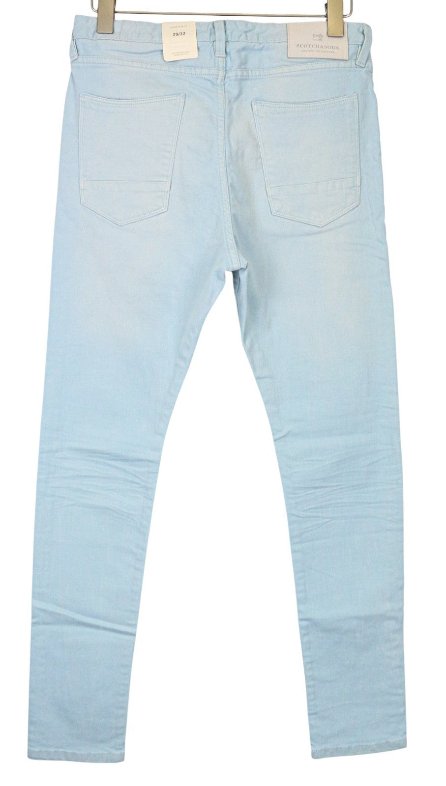 SCOTCH & SODA Steele Men's W29/L32 Blue Cotton Stretch Slim Trousers Casual