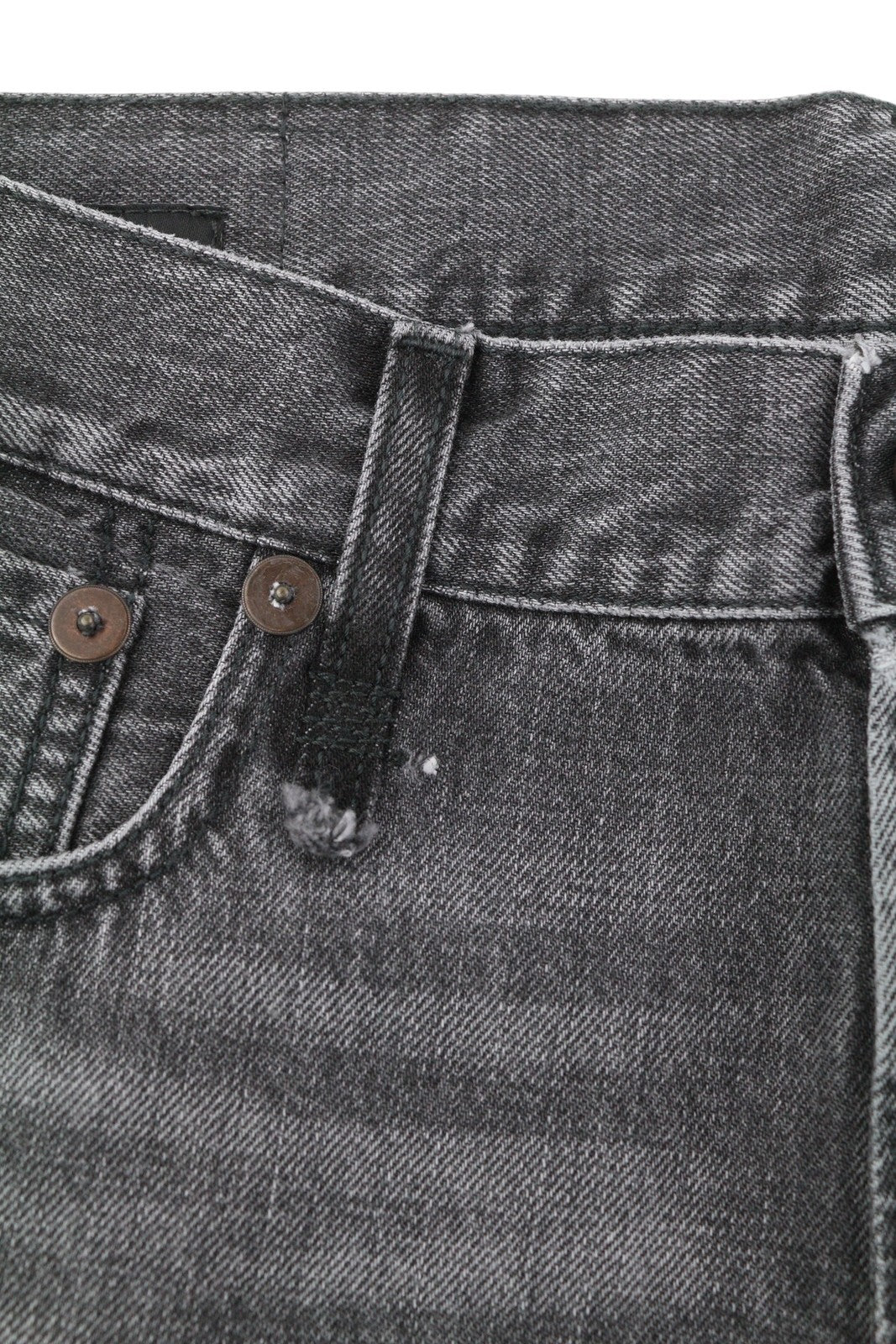 R13 Boyfriend Women Jeans 28 Wilson Black Whiskers Faded Denim Cropped Zip PS25