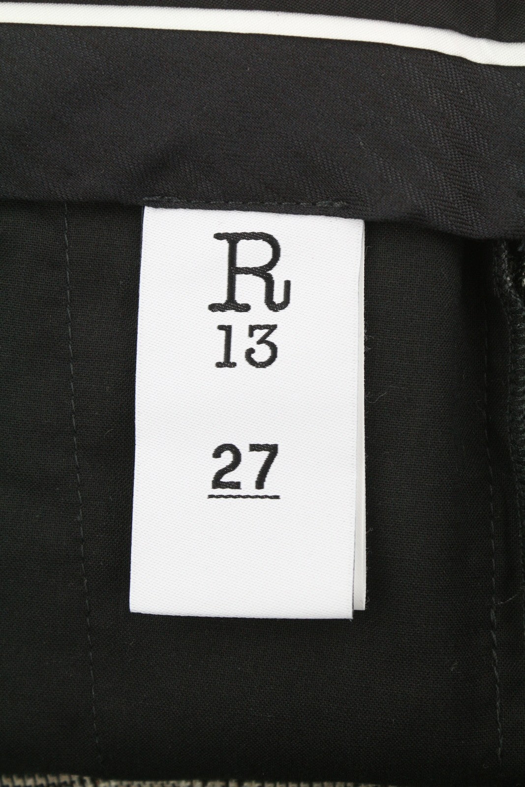 R13 Tailored Bloomers Women Shorts 27 Grey Plaid Linen Elastic Hem SS25 RRP499