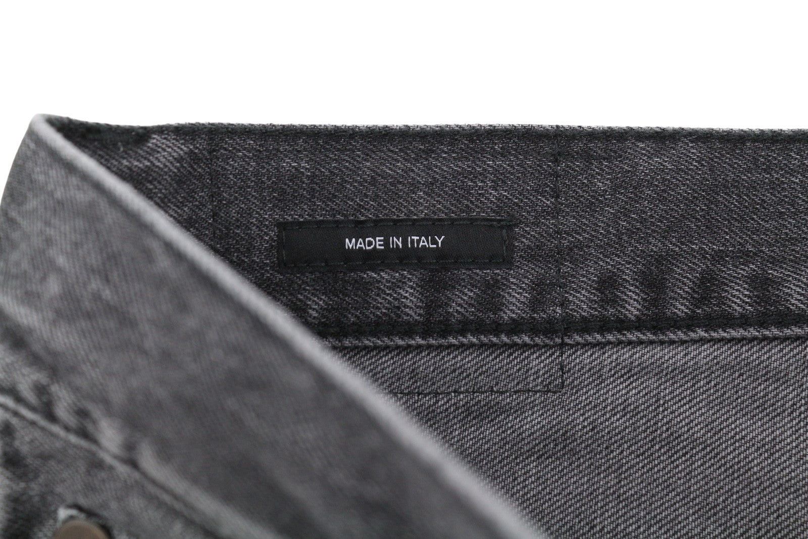 R13 Boyfriend Women Jeans 27 Wilson Black Whiskers Faded Cropped Denim PS25