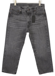 R13 Boyfriend Women Jeans 29 Wilson Black Whiskers Faded Cropped Straight PS25