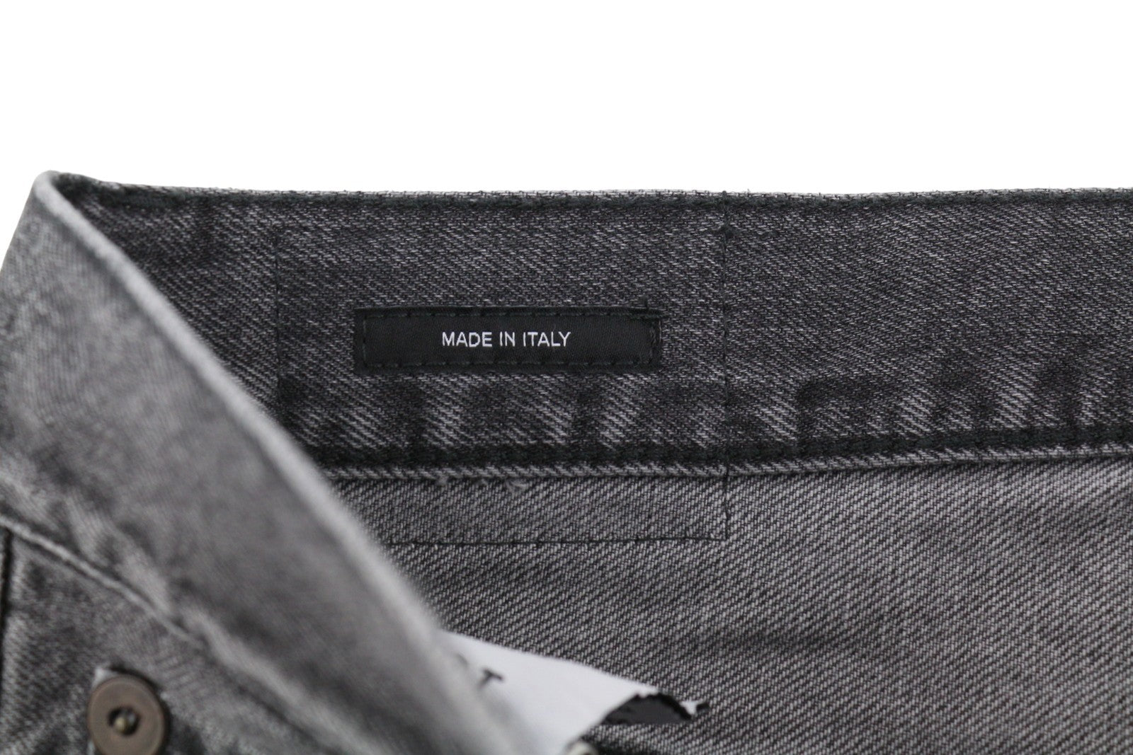 R13 Boyfriend Women Jeans 29 Wilson Black Whiskers Faded Cropped Straight PS25