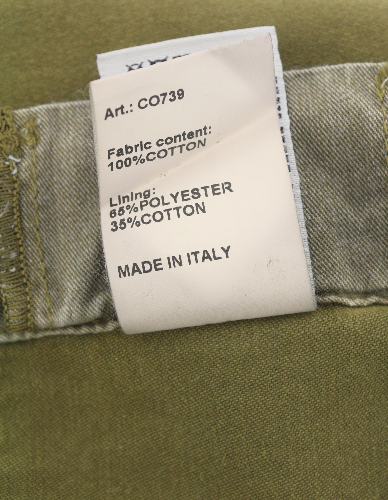 R13 Ankle Military Women Trousers 30 Olive Garment Dyed Cargo Zip FW25 RRP1199