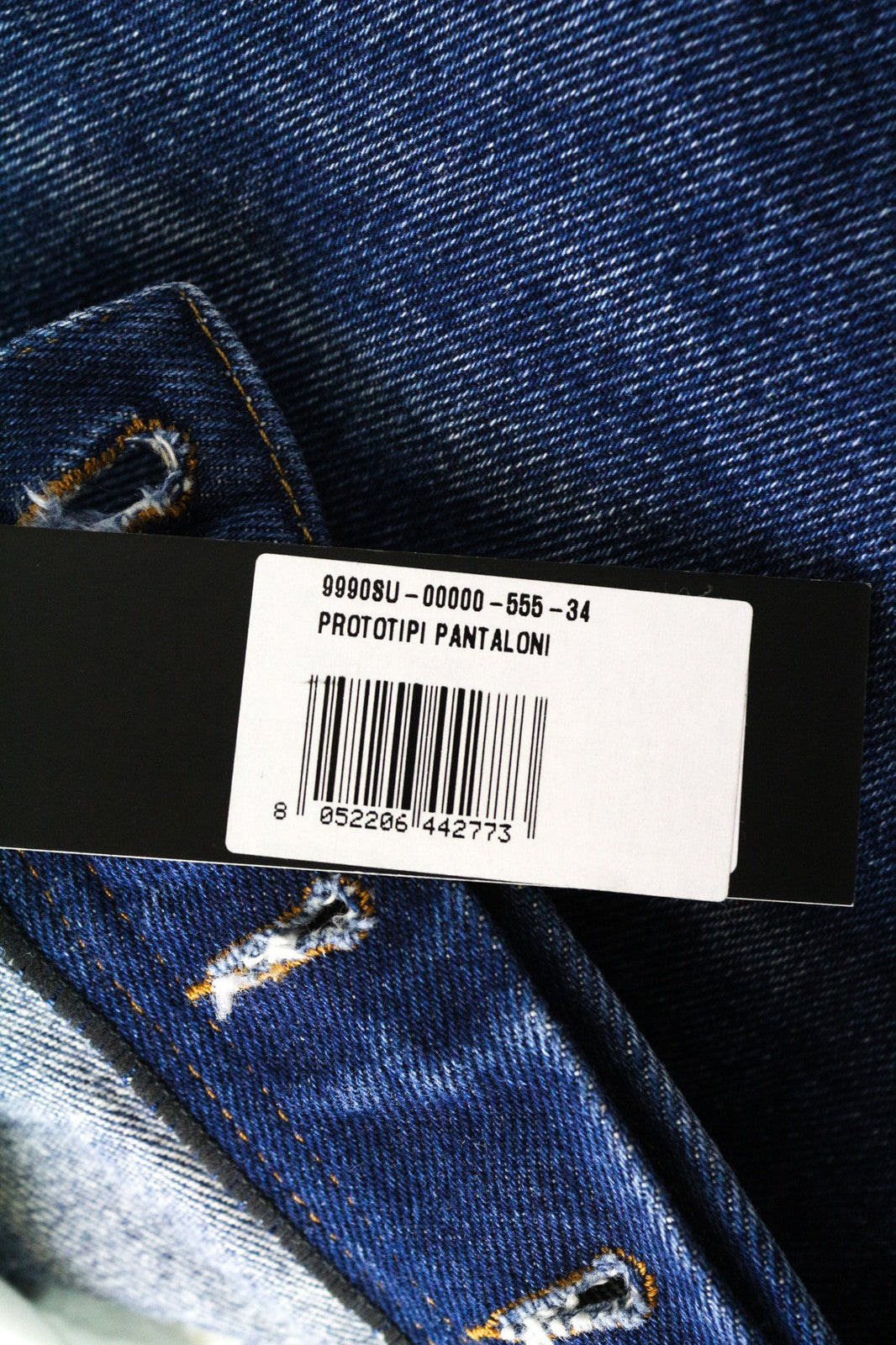 DIESEL Mharky 0078S Men's W34 Slim Blue Washed Button Fly Cotton Casual Jeans