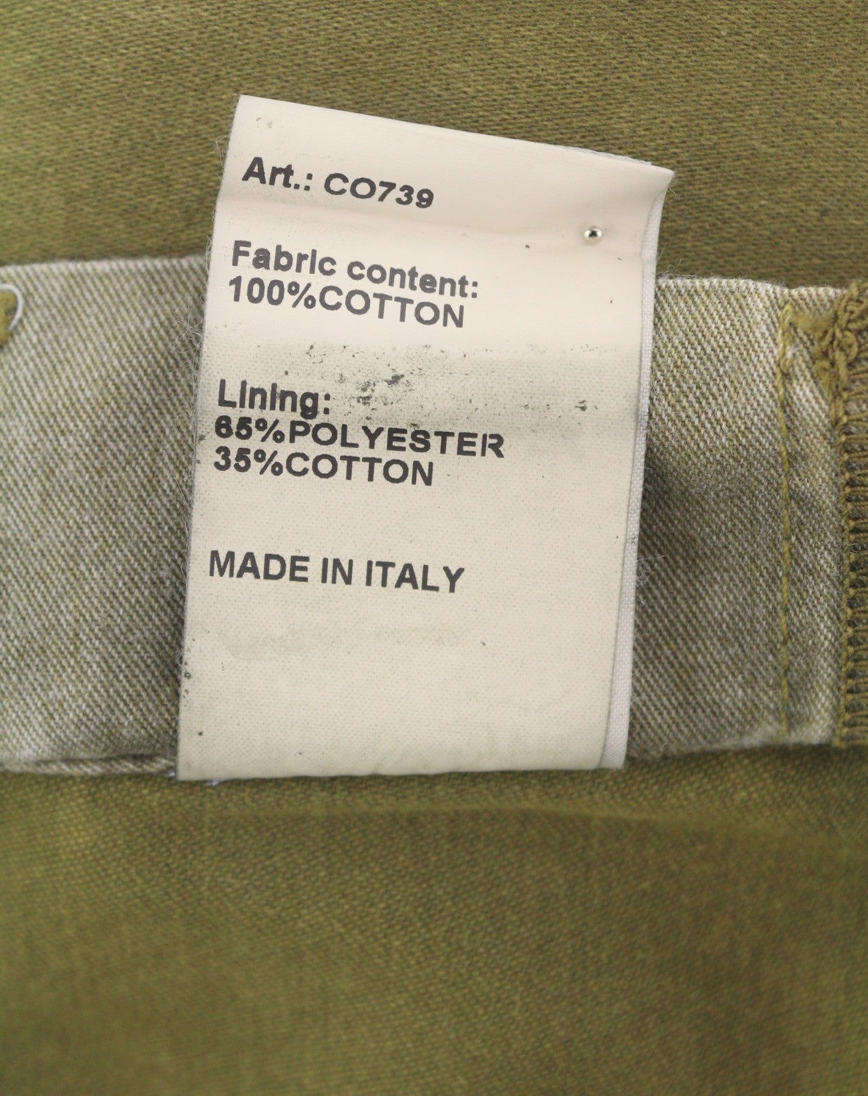 R13 Ankle Military Women Trousers 27 Olive Garment Dyed Moleskin FW25 RRP1199