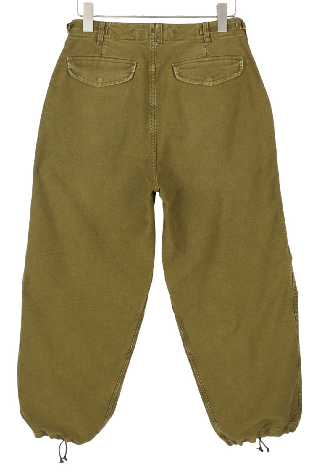 R13 Ankle Military Women Trousers 27 Olive Garment Dyed Moleskin FW25 RRP1199