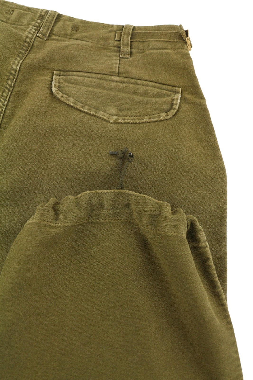 R13 Ankle Military Women Trousers 27 Olive Garment Dyed Moleskin FW25 RRP1199