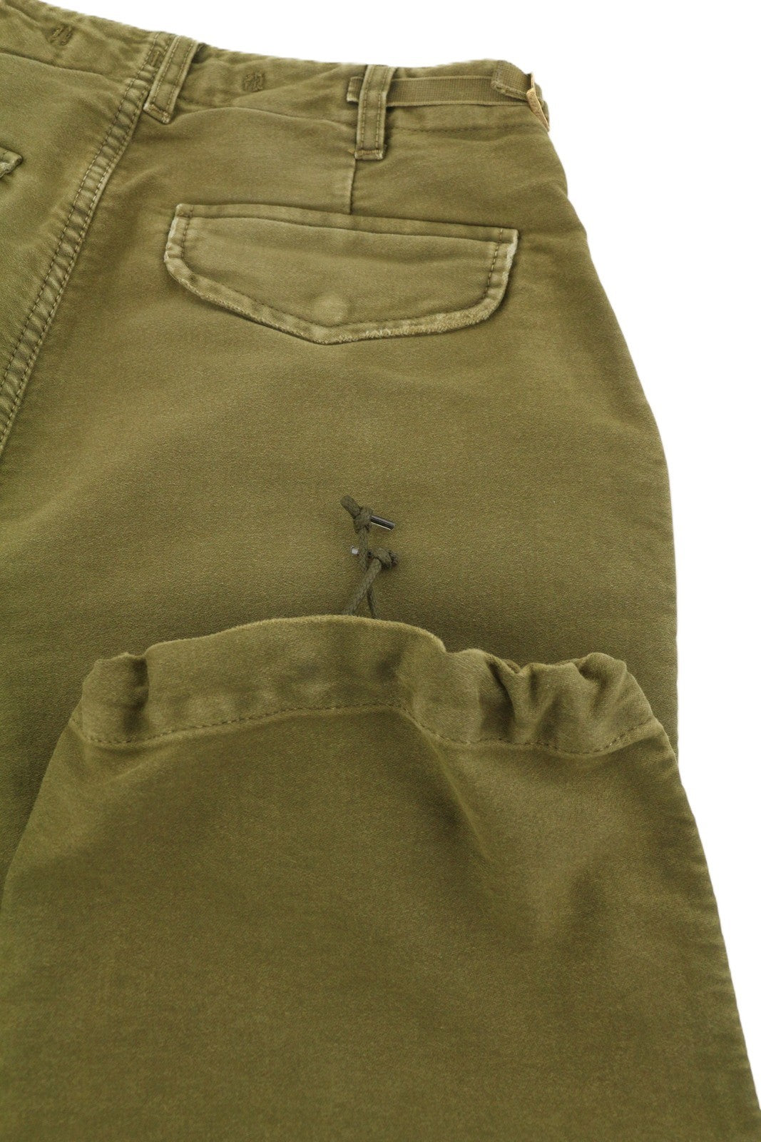 R13 Ankle Military Women Trousers 25 Olive Garment Dyed Cargo Logo FW25 RRP1199